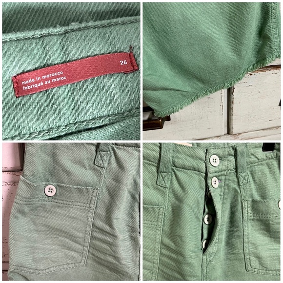 Anthropologie Pilcro Slouchy Surplus Green Shorts 26 - Picture 10 of 11